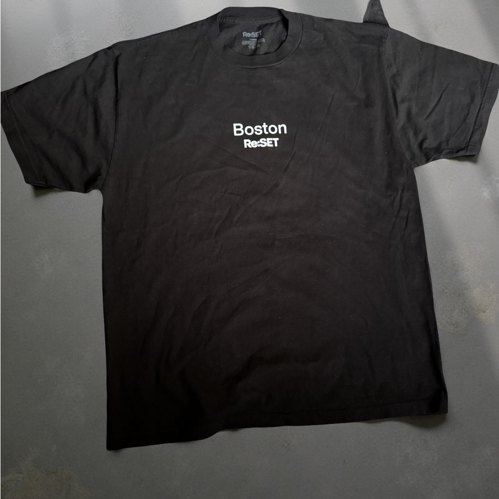Boston Re:Set Festival Black Concert Tee Large Rare Music Merch Graphic Shirt!!
